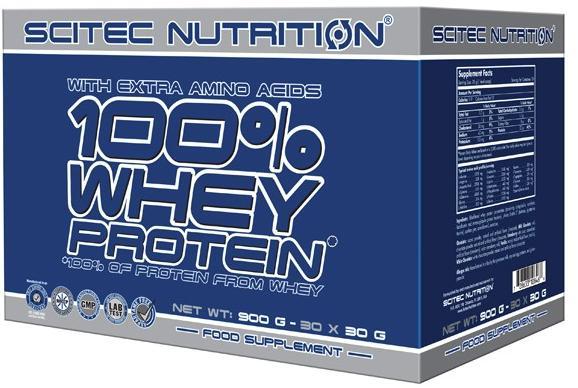 Vásárlás: Scitec Nutrition 100% Whey Protein 30x30 g Fehérje árak  összehasonlítása, 100 Whey Protein 30 x 30 g boltok