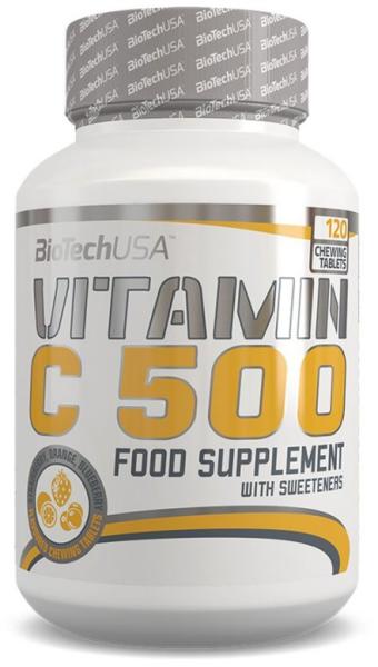 Vásárlás: BioTechUSA Vitamin C 500 120db rágótabletta Táplálékkiegészítő  árak összehasonlítása, Vitamin C 500 120 db rágótabletta boltok
