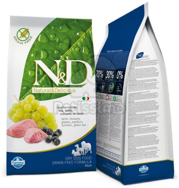 N&D Prime Grain Free Adult lamb & blueberry 12 kg (Hrana pentru
