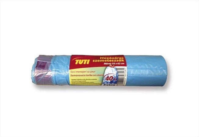Zárószalagos szemeteszsák 40L 15db (KHT199)