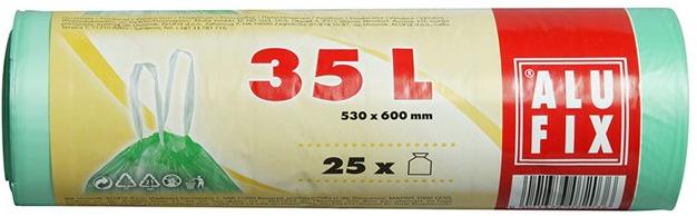 Zárószalagos szemeteszsák 35L 25db (KHT180)