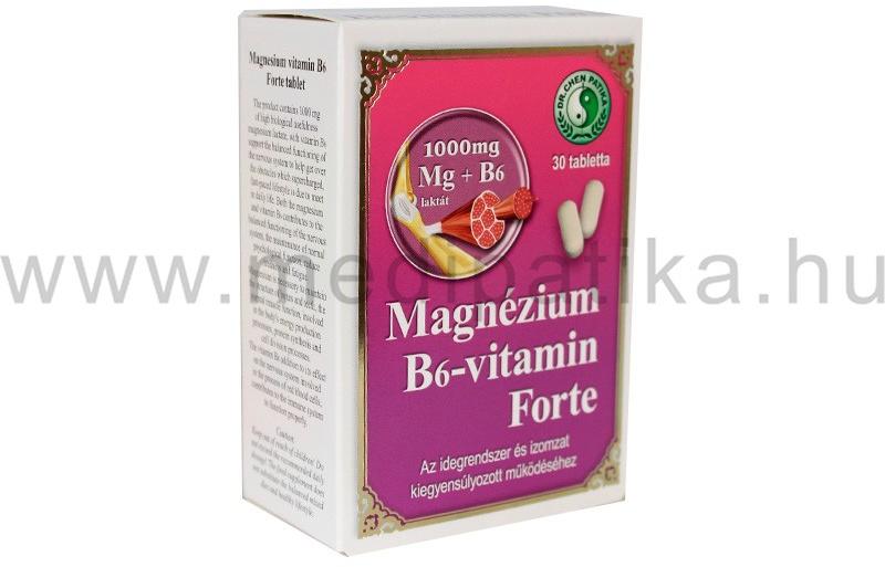 Vásárlás: Dr. Chen Patika Magnézium B6-vitamin Forte 30 db  Táplálékkiegészítő árak összehasonlítása, Magnézium B 6 vitamin Forte 30 db  boltok
