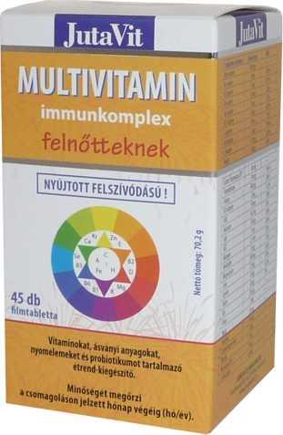 Vásárlás: JutaVit Multivitamin Immunkomplex felnőtteknek 45db  Táplálékkiegészítő árak összehasonlítása, Multivitamin Immunkomplex  felnőtteknek 45 db boltok