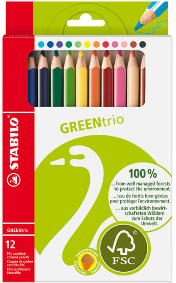 GREENtrio színes ceruza 12 db (TST620312)