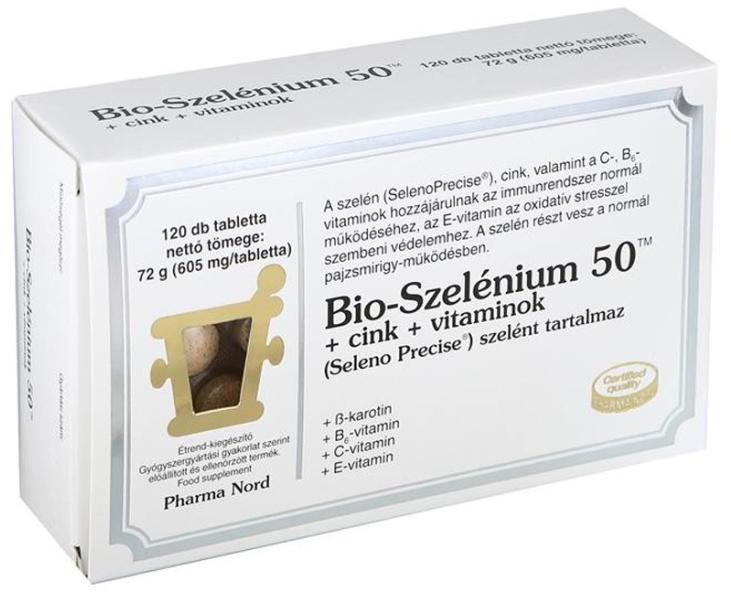 Vásárlás: Pharma Nord Bio-Szelénium 50+Cink+Vitaminok tabletta (120db)  Táplálékkiegészítő árak összehasonlítása, Bio Szelénium 50 Cink Vitaminok  tabletta 120 db boltok