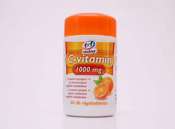 Vásárlás: 1x1 Vitaday C-vitamin 1000 mg Rágótabletta 60 db  Táplálékkiegészítő árak összehasonlítása, C vitamin 1000 mg Rágótabletta 60  db boltok