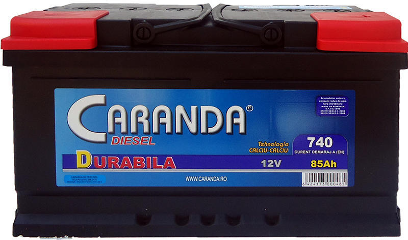 CARANDA DURABILA 85Ah 740A (Acumulator auto) - Preturi