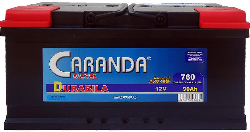 CARANDA DURABILA 90Ah 760A (Acumulator auto) - Preturi