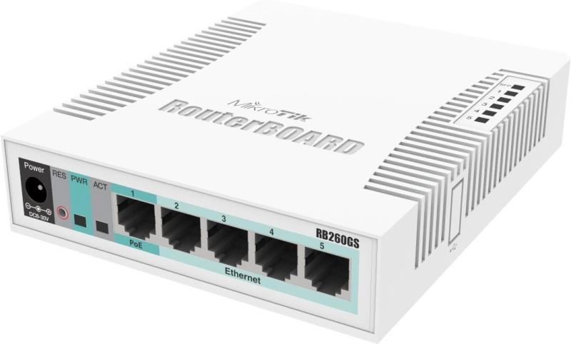 MikroTik RB260GS (CSS106-5G-1S) (Switch, Hub) - Preturi