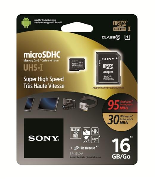 Vásárlás: Sony microSDHC 16GB C10/U1 SR16UXA, eladó Sony Memóriakártya,  olcsó memory card árak