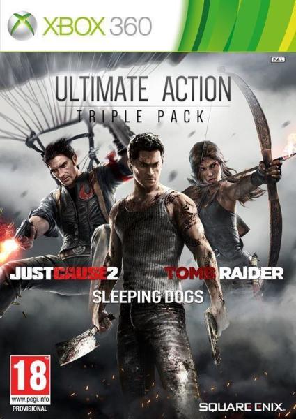 Ultimate Action Triple Pack: Just Cause 2 + Sleeping Dogs + Tomb Raider (Xbox 360)