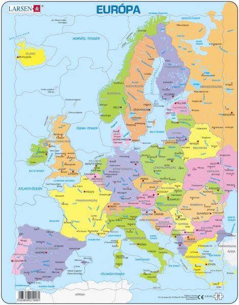 térkép európa Vásárlás: Larsen Európa térkép 37 db os A8 Puzzle árak  térkép európa