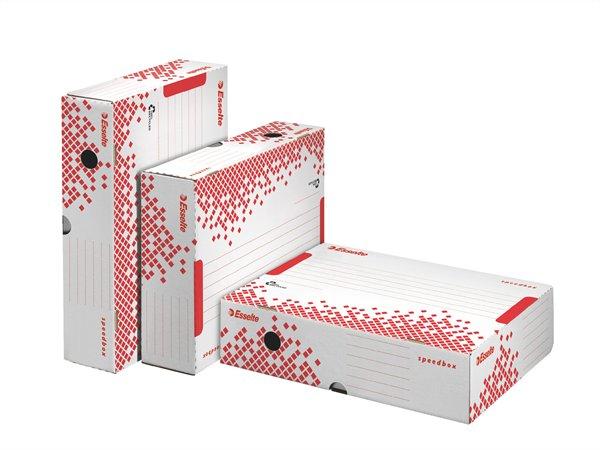 Vásárlás: Esselte Speedbox Archiváló doboz 80 mm A4 felfelé nyíló karton  fehér (623910) Irattartó, rendező árak összehasonlítása, Speedbox Archiváló  doboz 80 mm A 4 felfelé nyíló karton fehér 623910 boltok