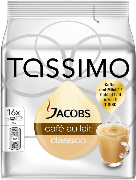 thumbnail image 2 of TASSIMO Jacobs Café Au Lait Coffee Discs - 80 T-DISCS - Roasted Coffee Capsules 2 of 3