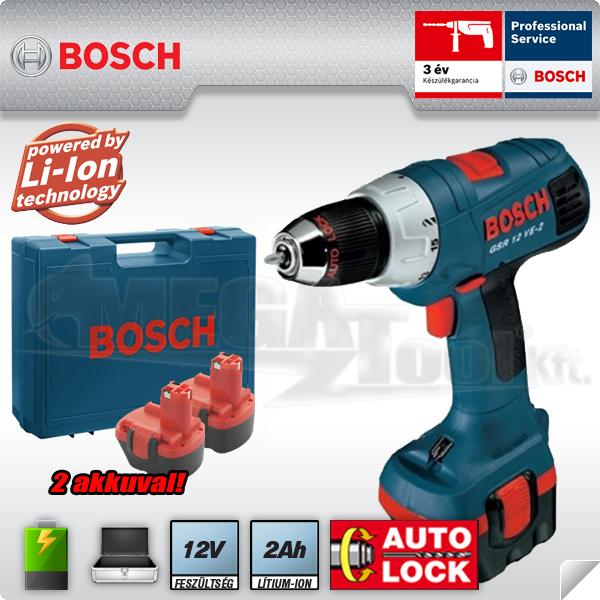 Vásárlás: Bosch GSR 12-2-VE2 Fúró-csavarozó árak összehasonlítása, GSR 12 2  VE 2 boltok