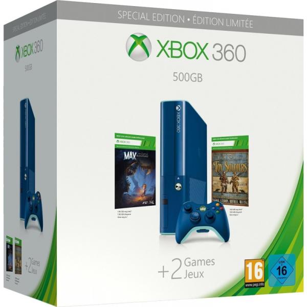 Microsoft Xbox 360 E 500GB Special Edition Blue Max The Curse Brotherhood + Toy Soldiers vásárolj Ft-tól