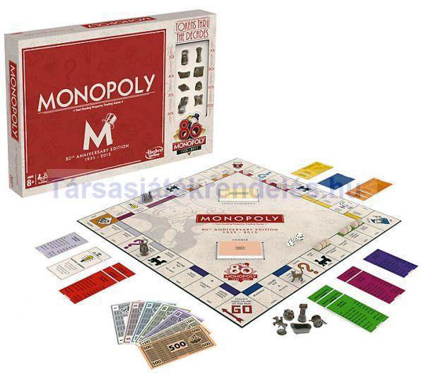 Vásárlás: Hasbro Monopoly 80 éves jubileumi kiadás Társasjáték árak  összehasonlítása, Monopoly80évesjubileumikiadás boltok