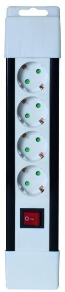 4 Plug 2 m Switch (PNV 04K/WH)