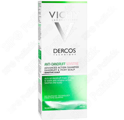 Dercos Anti-Dandruff nyugtató sampon érzékeny bőrre korpásodás ellen (Anti-Dandruff Treatment Shampoo) 200 ml