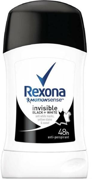 Rexona Invisible Black + White 48h deo stick 40 ml (Deodorant) - Preturi