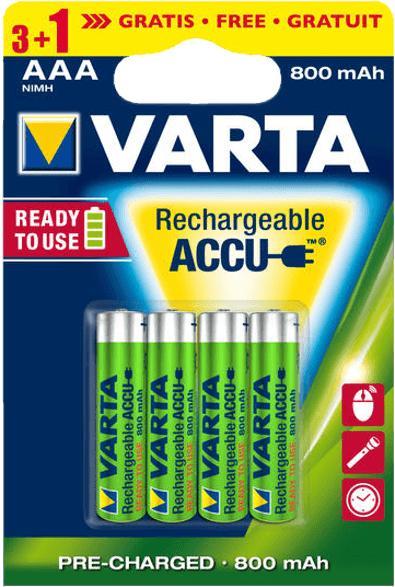Vásárlás: VARTA AAA Longlife Accu 800mAh (4) Tölthető elem árak  összehasonlítása, AAA Longlife Accu 800 mAh 4 boltok
