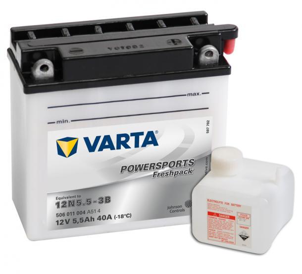 Vásárlás: VARTA Powersports Freshpack 12V 5.5Ah right+ 12N5.5-3B  506011004A514 Motor akkumulátor árak összehasonlítása, Powersports  Freshpack 12 V 5 5 Ah right 12 N 5 5 3 B 506011004 A 514 boltok