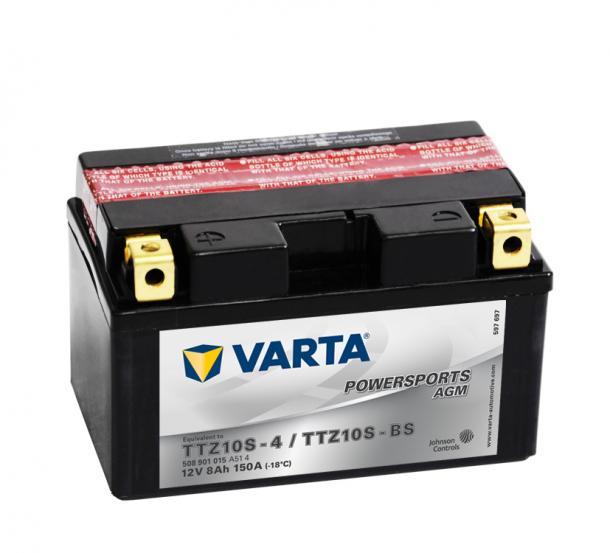 Powersports AGM 12V 8Ah left+ YTZ10S-4/YTZ10S-BS 508901015A514