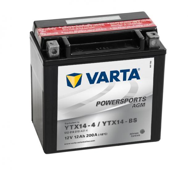 Vásárlás: VARTA Powersports AGM 12V 12Ah left+ YTX14-4/YTX14-BS  512014010A514 Motor akkumulátor árak összehasonlítása, Powersports AGM 12 V 12  Ah left YTX 14 4 YTX 14 BS 512014010 A 514 boltok