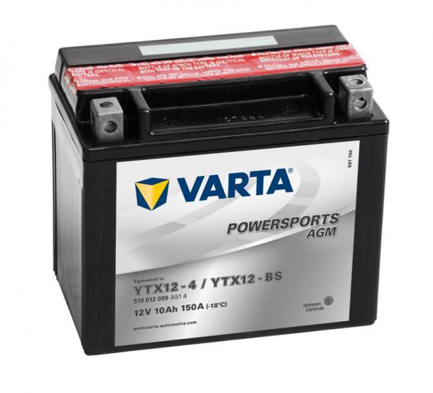 Vásárlás: VARTA Powersports AGM 12V 10Ah left+ YTX12-4/YTX12-BS  510012009A514 Motor akkumulátor árak összehasonlítása, Powersports AGM 12 V  10 Ah left YTX 12 4 YTX 12 BS 510012009 A 514 boltok