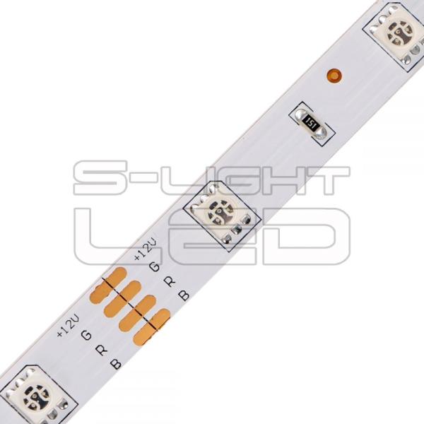 SL-RGB-5050WN30 S-LIGHTLED RGB LED szalag 30LED/méter IP20 beltéri kivitel  12V (led10200)