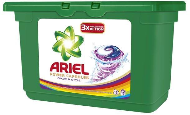 Vásárlás: Ariel 3in1 Color&Style mosókapszula 15 db Mosószer, mosópor árak  összehasonlítása, 3 in 1 Color Style mosókapszula 15 db boltok