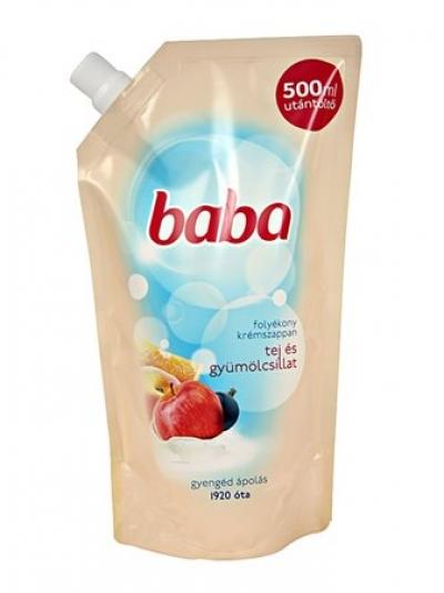 Tej és gyümölcsillat folyékony krémszappan utántöltő 500 ml