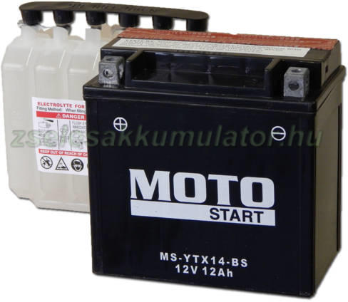 Vásárlás: MotoStart GEL 12V 12Ah left+ YTX14-BS Motor akkumulátor árak  összehasonlítása, GEL 12 V 12 Ah left YTX 14 BS boltok