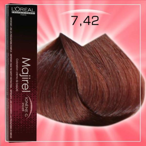 Vásárlás: L'Oréal Majirel 7.42 50 ml Hajfesték, hajszínező árak  összehasonlítása, Majirel 7 42 50 ml boltok