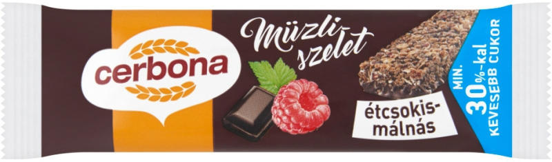 Étcsokoládés-málnás müzliszelet 20 g