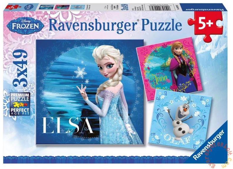 Jégvarázs Elsa, Anna és Olaf 3x49 db-os (09269)