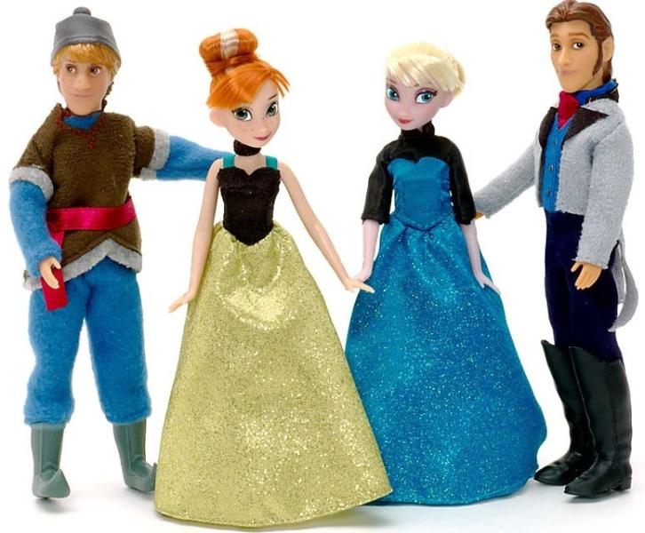 Frozen Mini Doll Set cu papusi Anna,Elsa,Kristoff si Hans 17 cm (9998P) ( Papusa) - Preturi