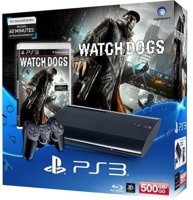 Sony PlayStation 3 Super Slim 500GB (PS3 Super Slim 500GB) + Watch Dogs  Конзоли за игри Цени, оферти и мнения, списък с магазини