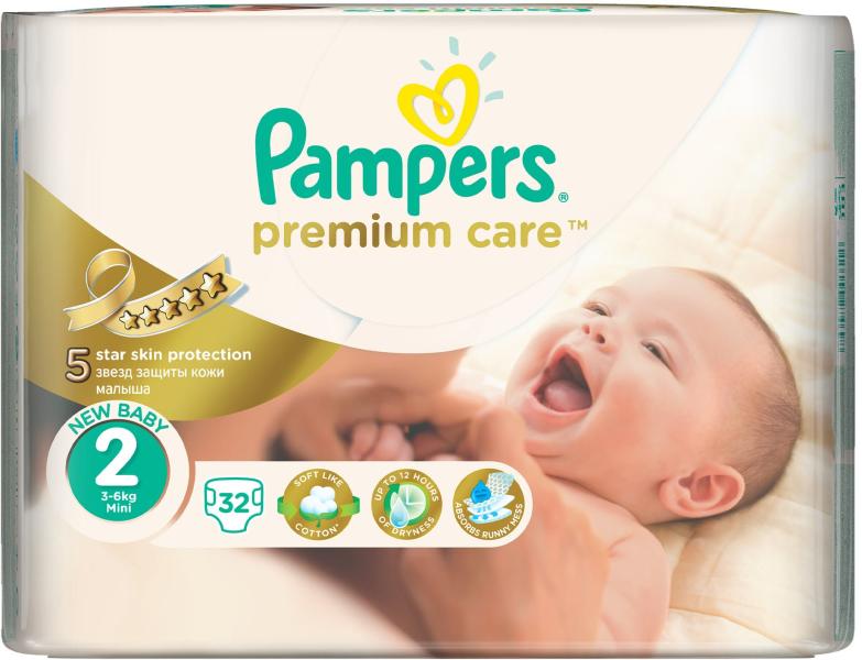 Pampers Premium Care 2 Mini (3-6 kg) 32 buc (Scutec) - Preturi