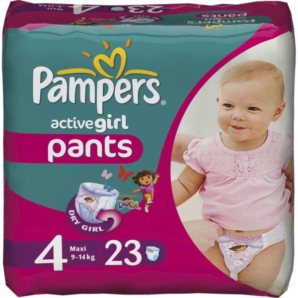 Pampers Active Girl Pants 4 Maxi (9-14 kg) 23 buc (Scutec) - Preturi