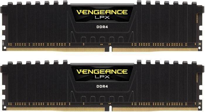 DDR4 DRAM 2666MHz 2x16GB Corsair Vengeance LPX 32GB PC4-21300 Black C16 Memory Kit 