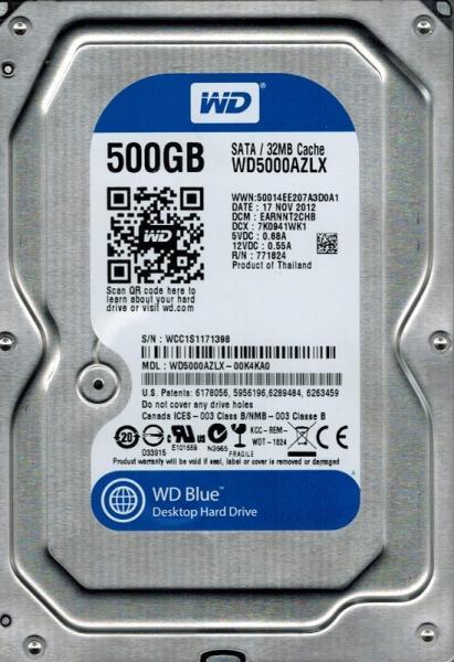 Western Digital WD Blue 3.5 500GB 32MB 7200rpm SATA3 (WD5000AZLX) (Hard Disk)  - Preturi