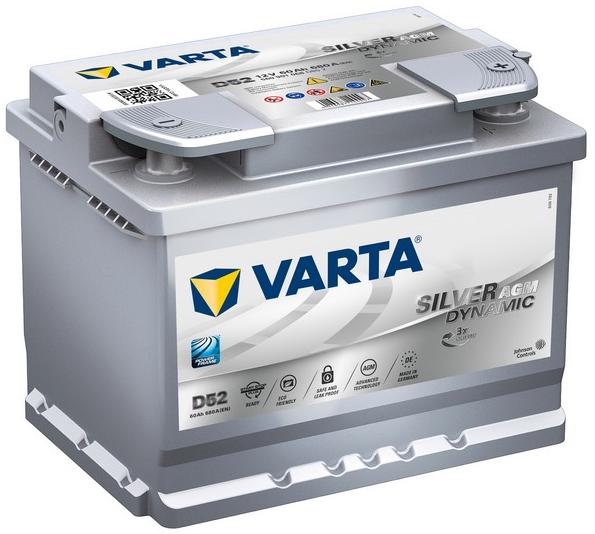 VARTA Silver Dynamic AGM 60Ah EN 680A (Acumulator auto) - Preturi