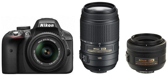 Nikon D3300 + 18-55mm VR II + 55-300mm VR + 35mm - Árukereső.hu