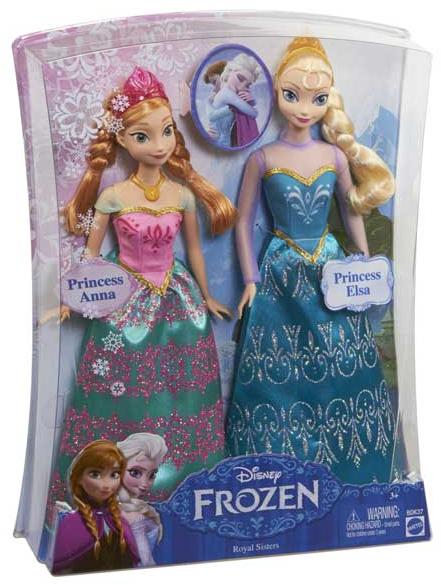 Mattel Disney Frozen: Royal Sisters - Papusa Anna si Elsa (BDK37) (Papusa)  - Preturi