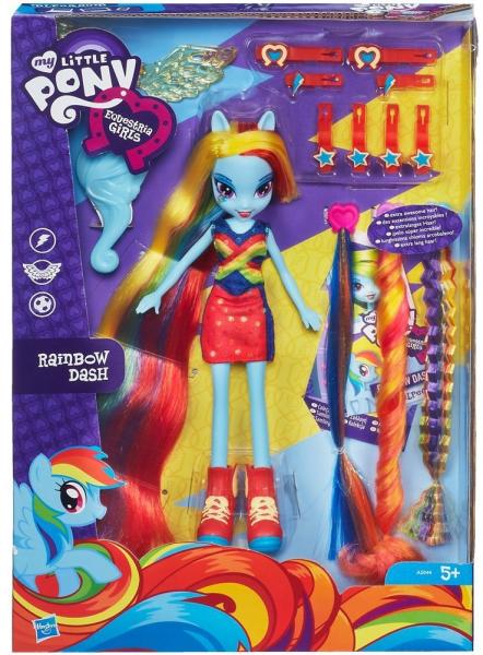 Hasbro Equestria Girls: Radical Hair - Papusa Rainbow Dash cu accesorii  pentru par (A5044) (Figurina) - Preturi
