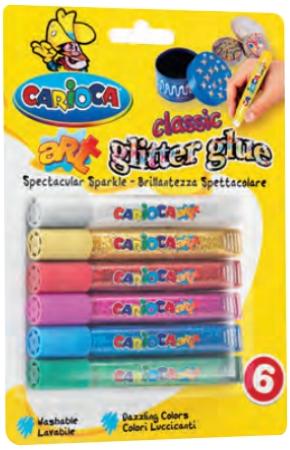 Classic csillámos dekoráló szett - 6 db-os