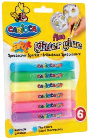 Neon csillámos dekoráló szett - 6 db-os