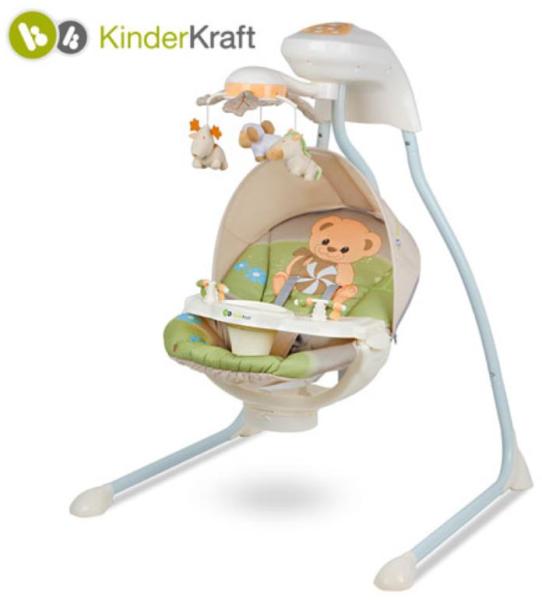KinderKraft Teddy Bear - Leagan cu conectare la priza (Balansoar bebelusi)  - Preturi