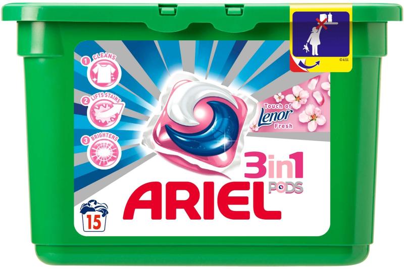 Ariel Touch of Lenor Capsule - Gel 15 (Detergent (rufe)) - Preturi